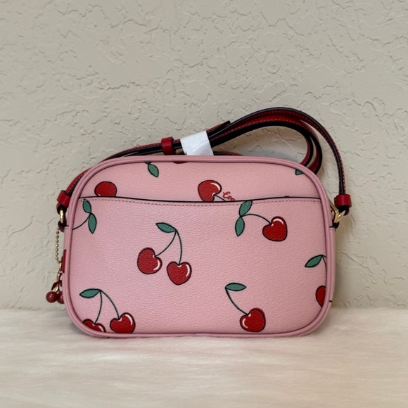 Coach Mini Jamie Camera Bag With Heart Cherry Print - Picture 2 of 12